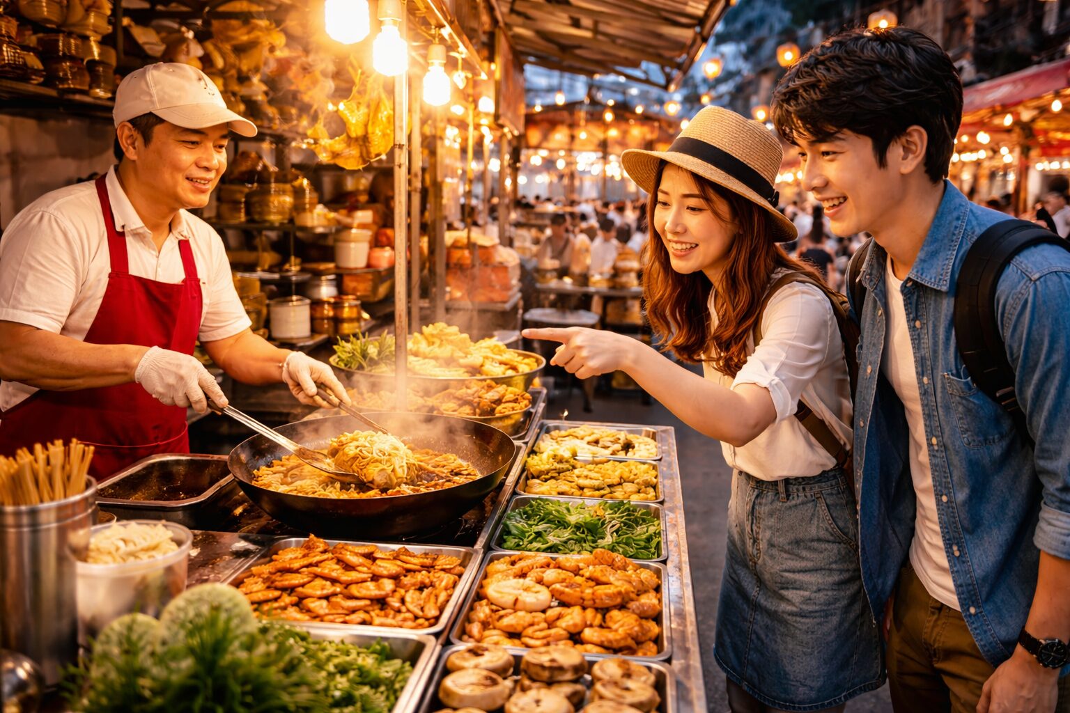 屋台での指差し注文