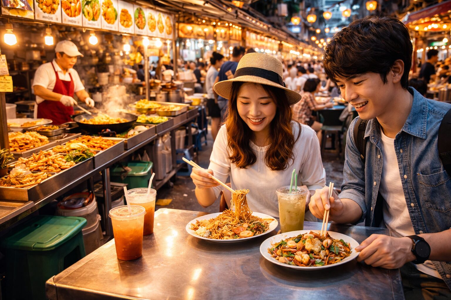 完成した屋台料理
