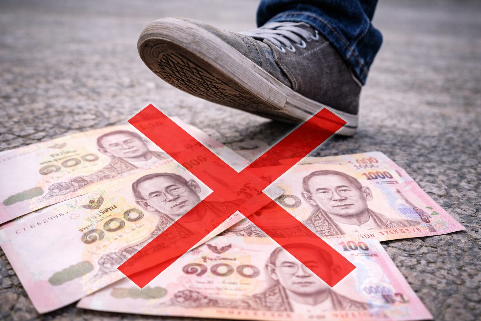 タイバーツ紙幣の写真