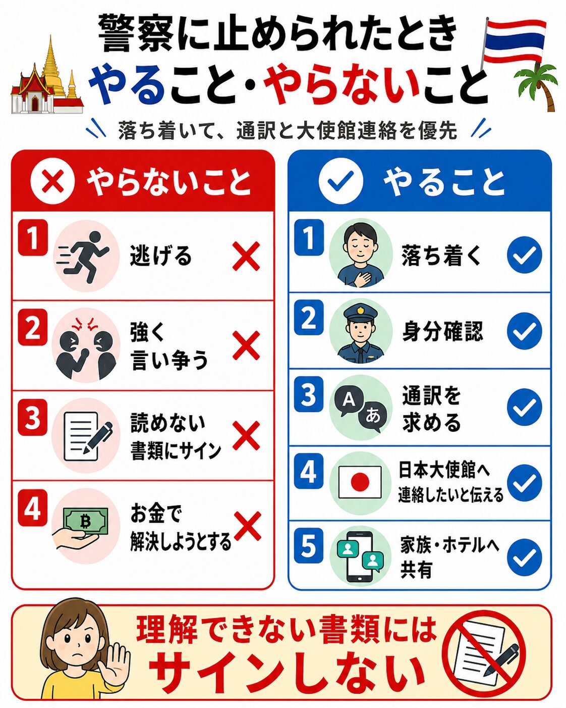 警察に止められたときやること・やらないこと。