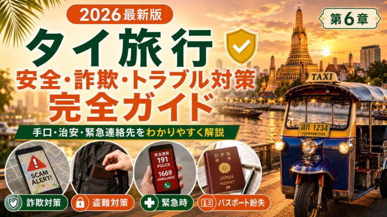 第6章：安全・詐欺・トラブル対策【完全ガイド】バンコクの手口・対処法・緊急連絡先
