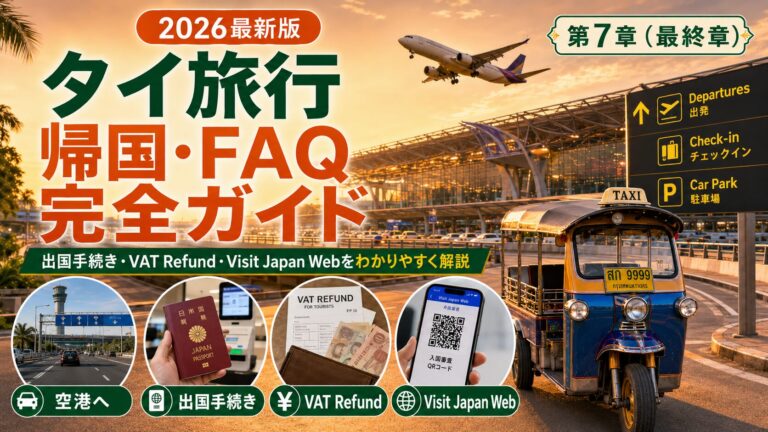 第7章（最終章）：帰国・よくある質問 ― タイ旅行完全ガイド